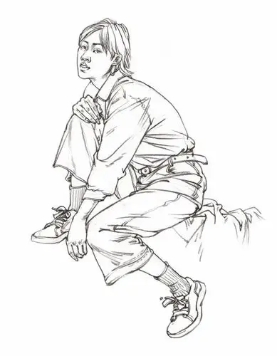 艺苑画室人物速写素材