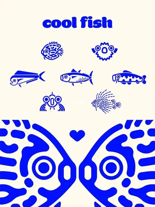 哇好多鱼60创意手绘插画图形设计