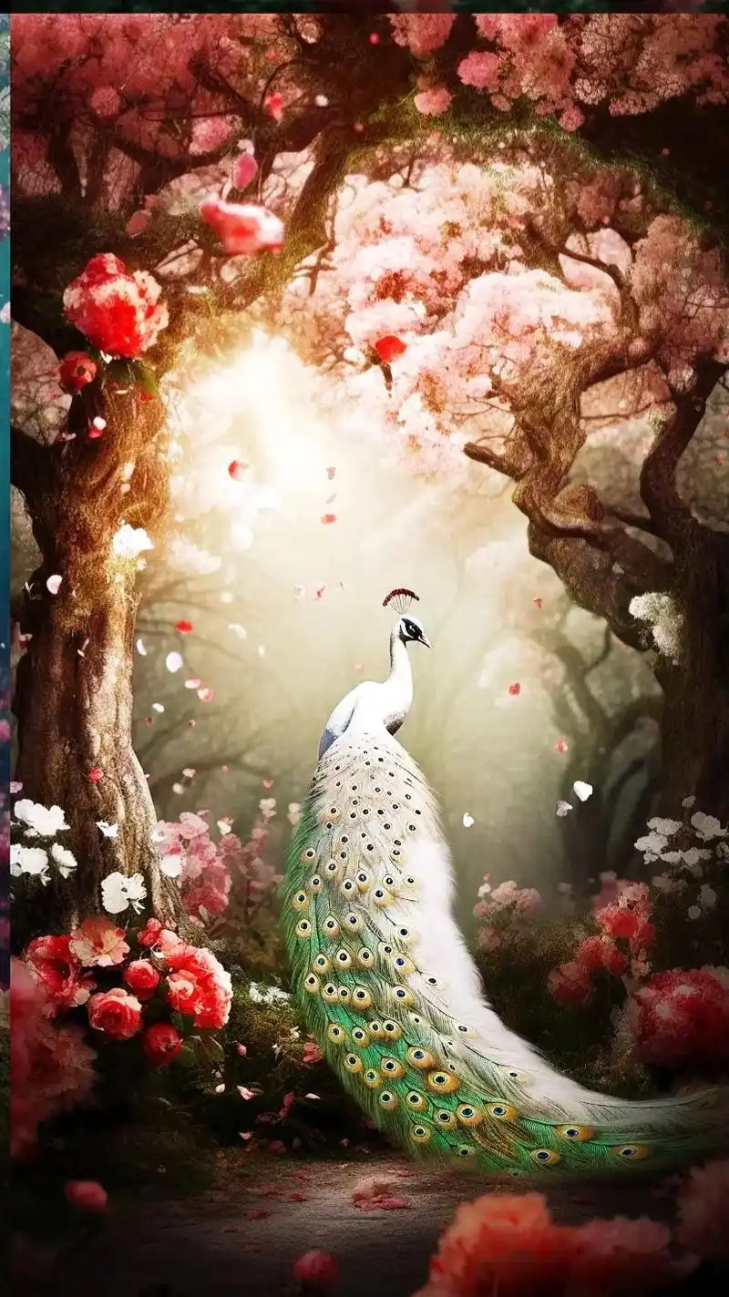 娇美孔雀,寓意典雅高贵纯洁,吉祥如意神鸟,神鸟到财 - 抖音