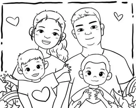 家庭简笔画一家三口 家庭简笔画一家三口图片