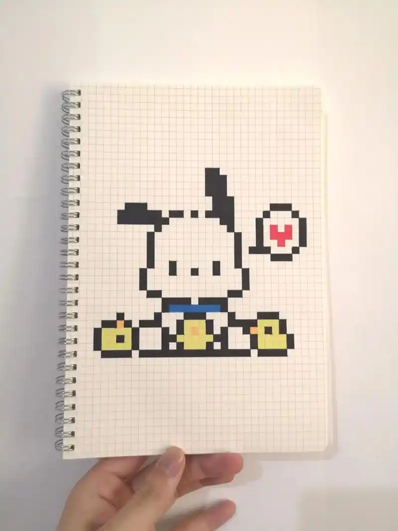 像素画:又是你帕恰狗.网格本:b5 图纸:@晚炀  #帕恰狗 - 抖音
