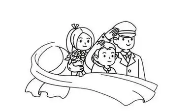 女孩敬礼简笔画 - 简单简笔画