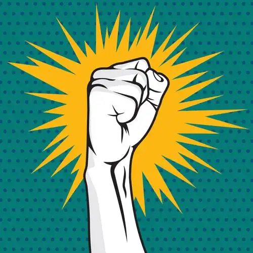 拳头,艺术,矢量,插画