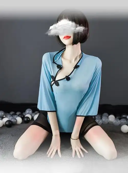 情趣内衣女透视肚兜民国风睡衣服性感网纱超薄旗袍睡裙诱惑夏_曼康