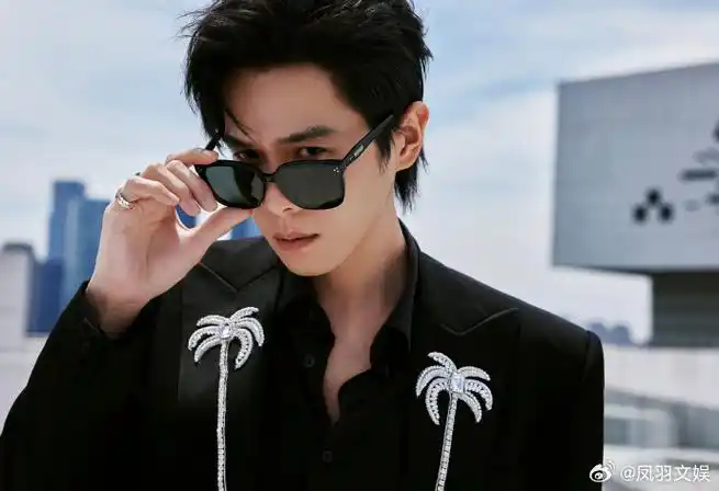 张若昀镶钻椰树西装##张若昀庆余年扇子