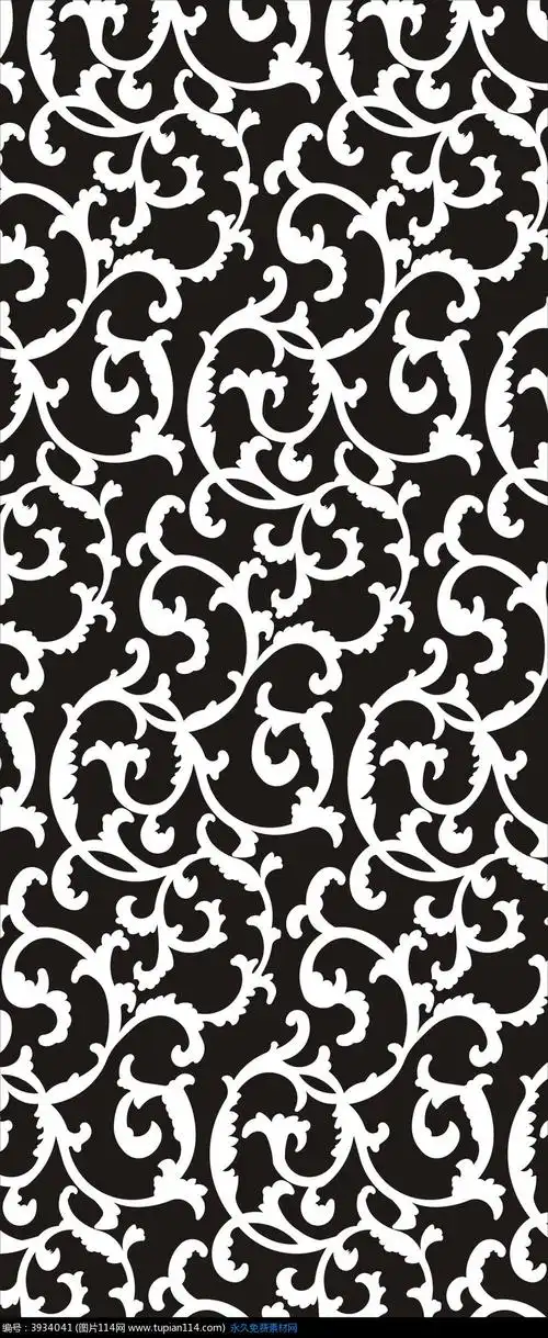黑色端庄花纹
