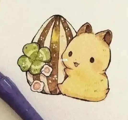 小仓鼠兔兔萌手绘