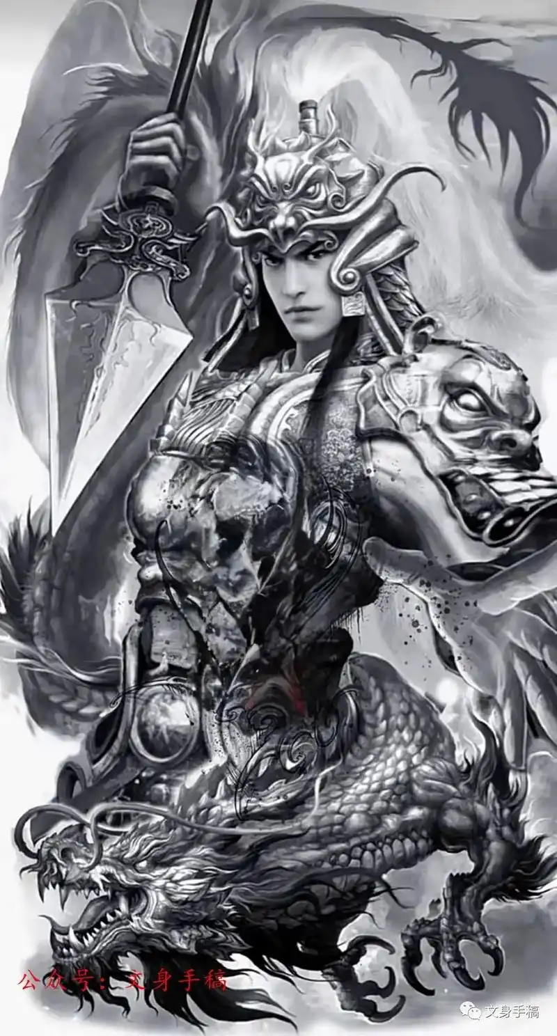 tattoo 赵云纹身手稿#手稿分享 #纹身图案手稿  - 抖音