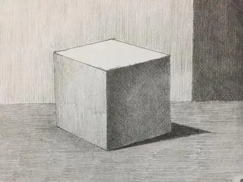 正方形素描怎么画立体正方形素描怎么画