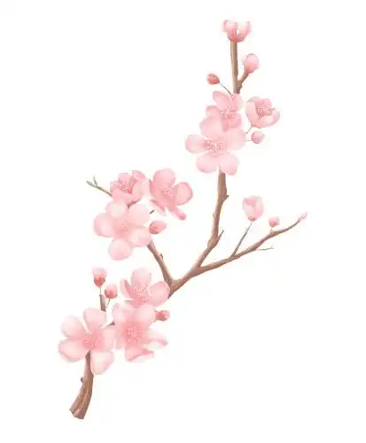 桃花 手绘元素 桃花