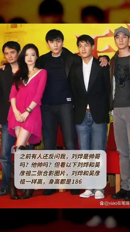 但看以下刘烨和吴彦祖二张合影图片,刘烨和吴彦祖一样高,身高都是186