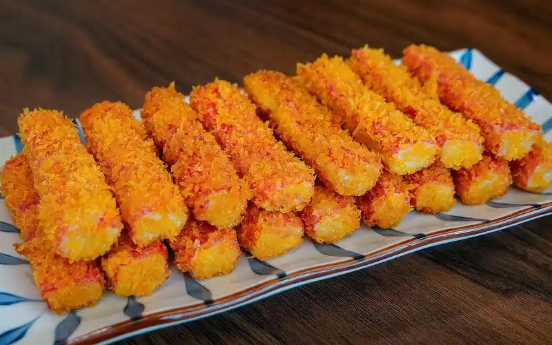 脆皮蟹柳,蟹柳外香里嫩的做法,比打火锅好吃