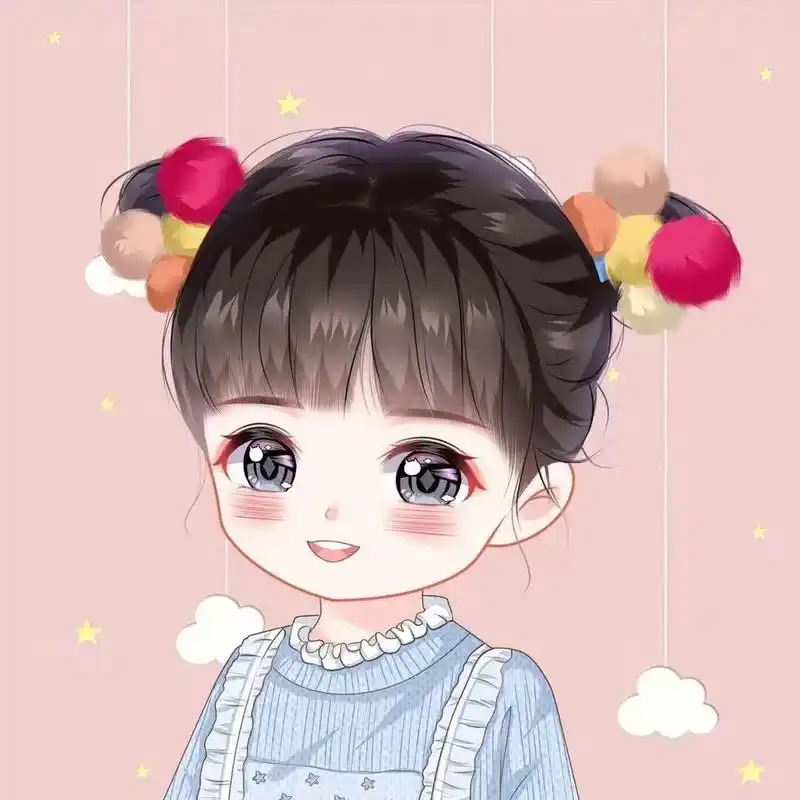 可爱女生头像 | 手绘漫画头像 78愿你脸上有微笑,心中有阳光78