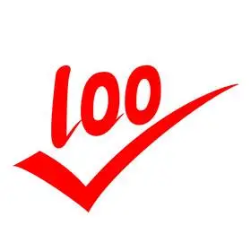 红色简约100分表情包gif图