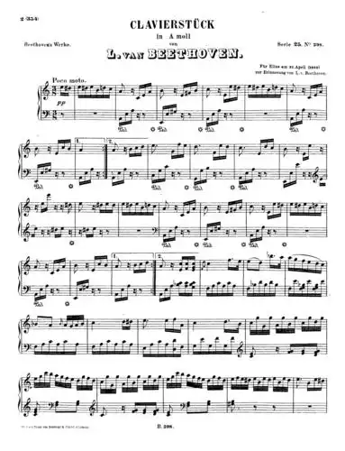 致爱丽丝贝多芬献给爱丽丝a小调巴加泰勒