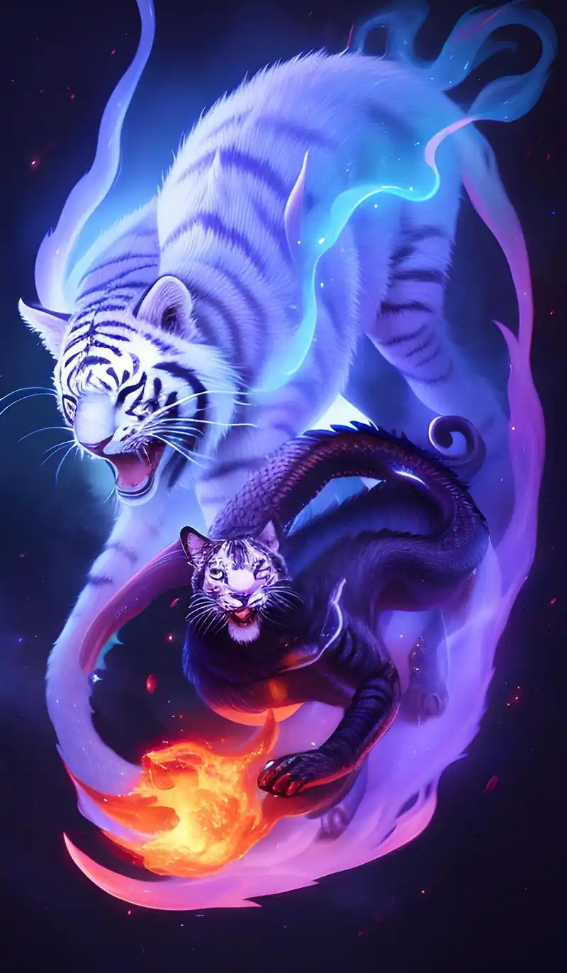 分享神兽龙虎系列手机壁纸4月11日