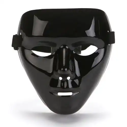 黑色街舞面具 纯黑面具 假面舞客鬼步舞面具 万圣节街舞面具 批发