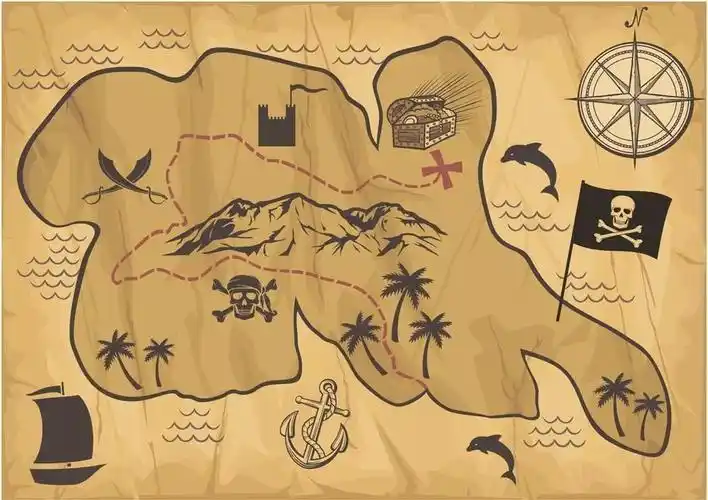 儿童藏宝图简笔画 儿童藏宝图简笔画教程