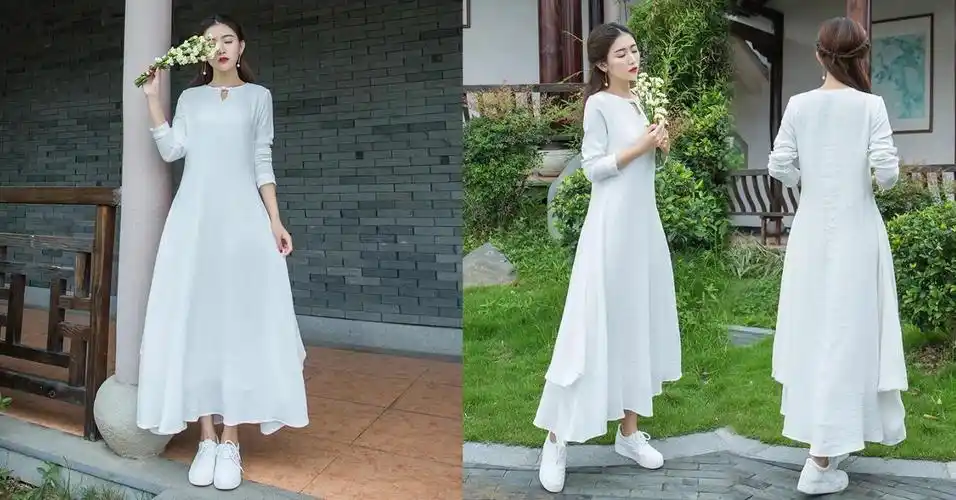 小白鞋and裙子的搭配 清爽随性超撩人