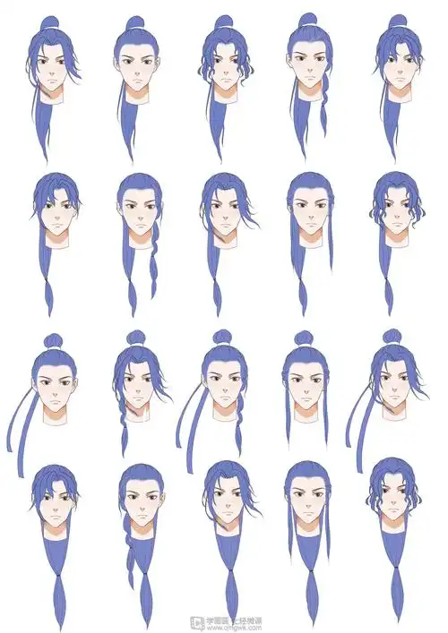 古风男性的发型设计