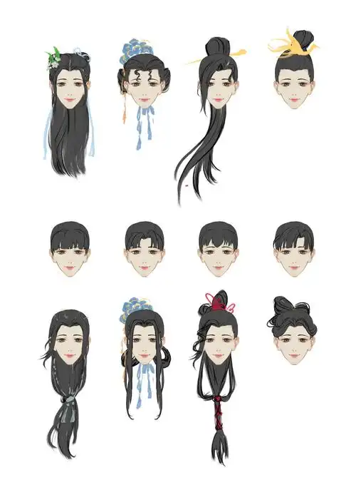 古风女性的发型设计