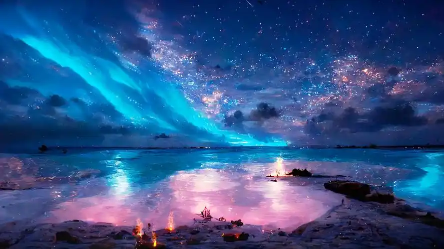 海上梦幻星空-场景动态