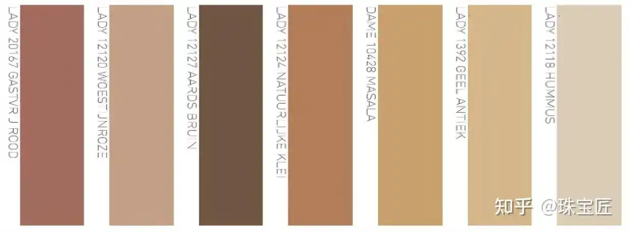 大地色英文名:earth tone,顾名思义就是接近大地的颜色.