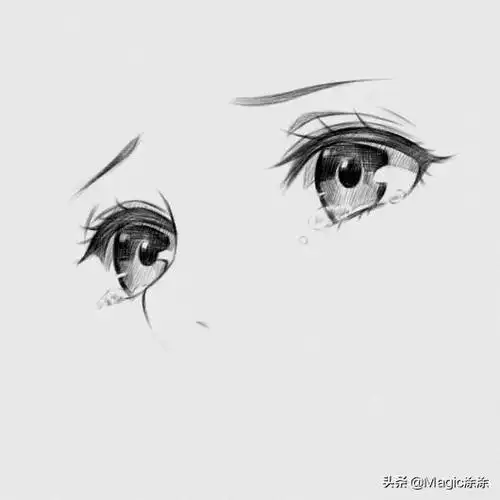 用素描画动漫人物的眼睛:教你画一双素描风格动漫人物眼睛(1)