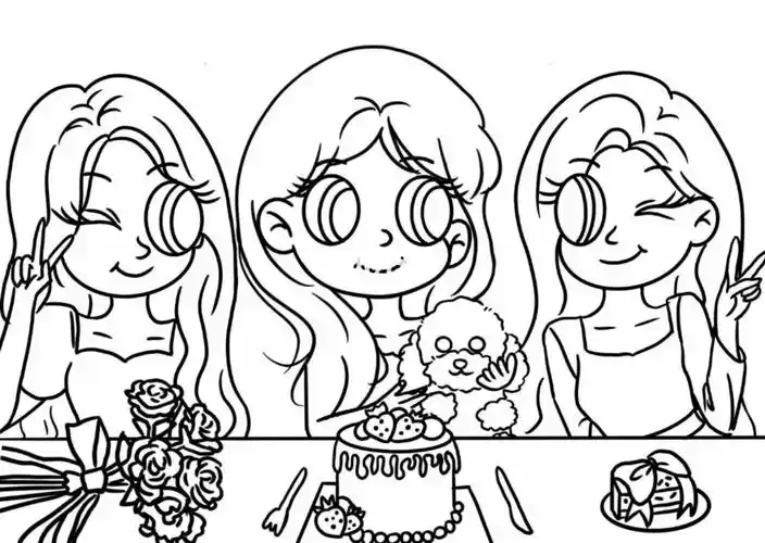 星蝶公主风闺蜜生日画