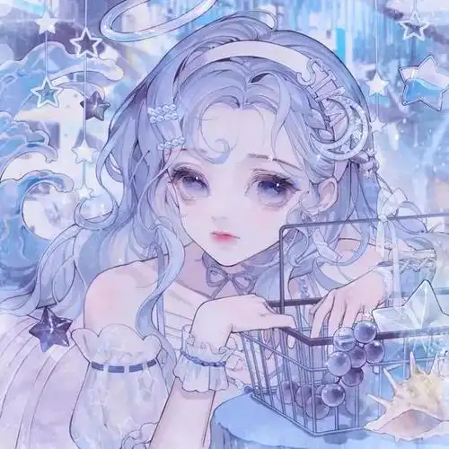 蓝色紫色系列头像下次见面就从一朵花开始吧