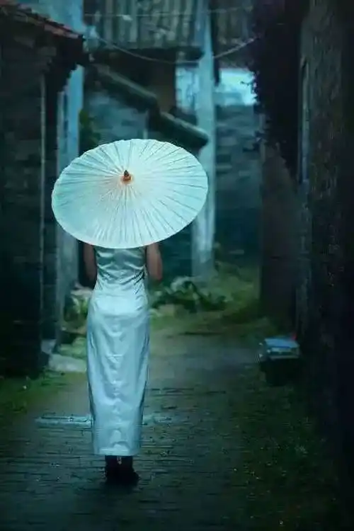 被记忆遗忘在旧石街上的油纸伞,如今在江南雨巷深处找到.