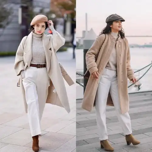 冬天,如何把白色裤子穿出时髦感?一要配对内搭,二要配对鞋子