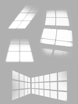 玻璃窗光影光效窗户投影倒影光照反光透光