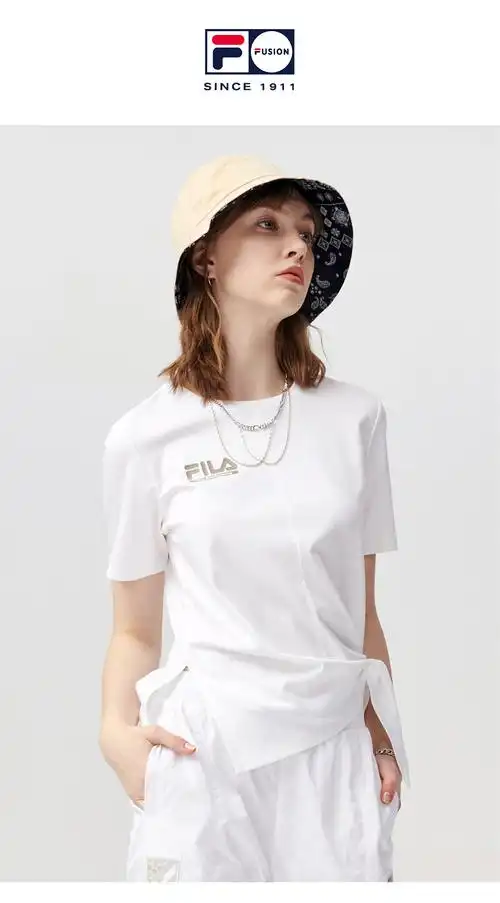 白山联名款filafusionxwm斐乐潮牌官方针织短袖衫夏季新款时尚休闲t恤