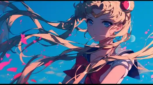 月野兔壁纸,满头飘逸长发美少女战士月野兔好看动漫桌面壁纸图片