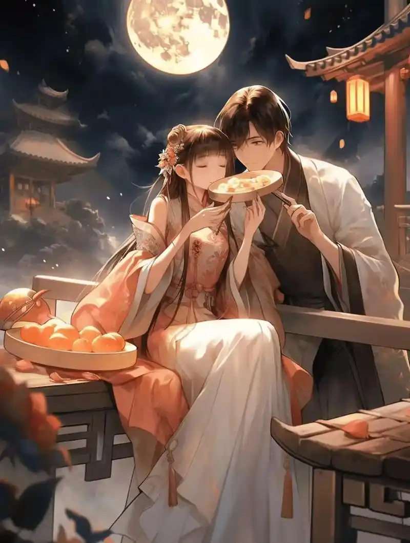 情侣中秋壁纸来了.#壁纸 #古风 #漫画 #情侣#中秋 - 抖音