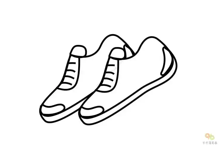 运动鞋简笔画 简单易学_鞋子简笔画
