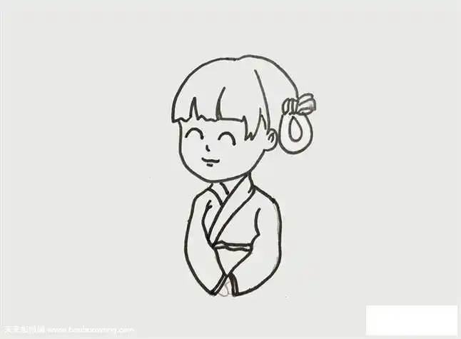 古代宫庭宫女简笔画