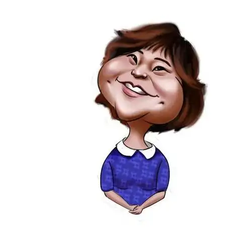 贾玲夸张人像画简笔画(贾玲形象头像简笔画) -【爱个性】