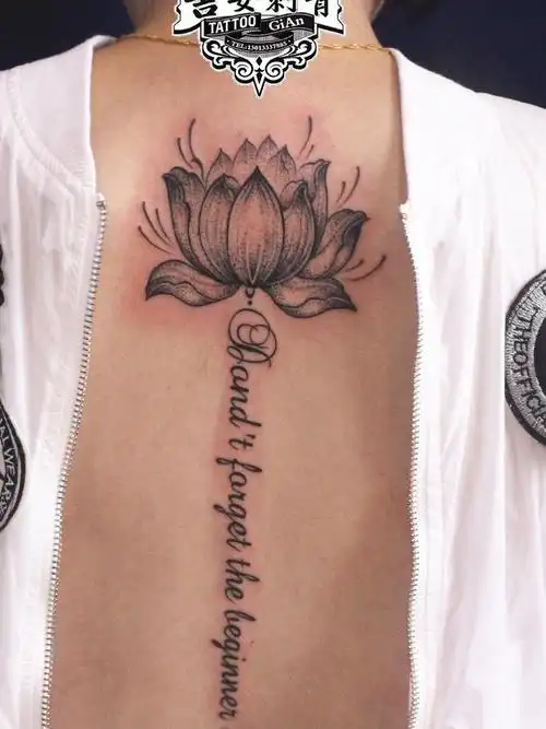 后背莲花_纹身图案手稿图片_昆明十生纹身的纹身作品集