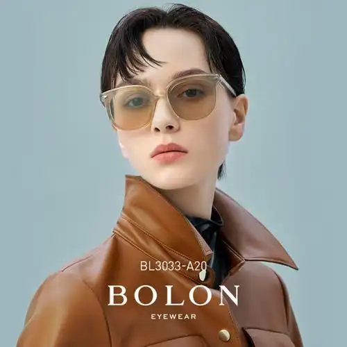 bolon暴龙眼镜2021新品板材太阳镜女猫眼韩版大框偏光墨镜bl3033