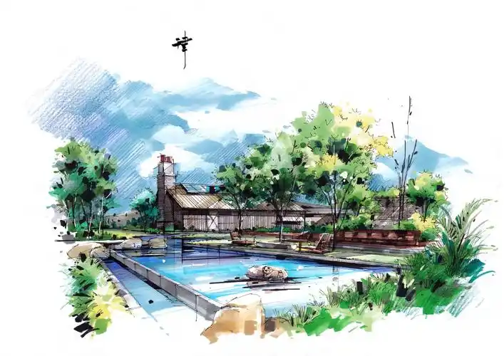 吕律谱景观手绘作品(卓越手绘)