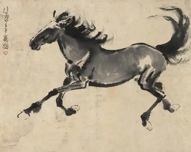 徐悲鸿120幅千姿百态骏马图(一)