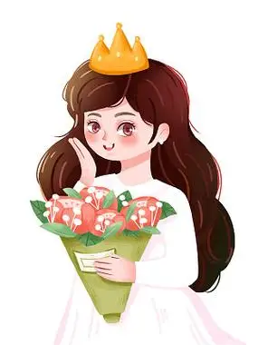 母亲节卡通人物三八女神节妇女节粉色系节日