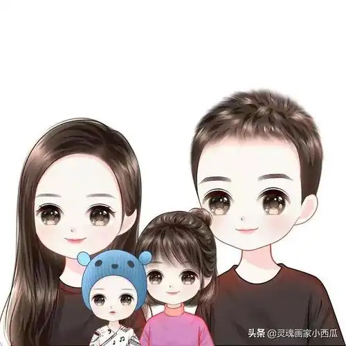 换一换你的头像吧,手绘的卡通全家福微信头像,快乐幸福都在脸上_网易