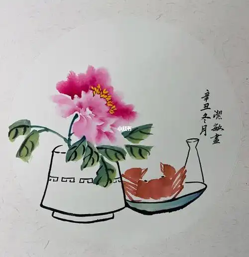 牡丹国画小作品