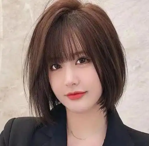 发量少大圆脸女生发型