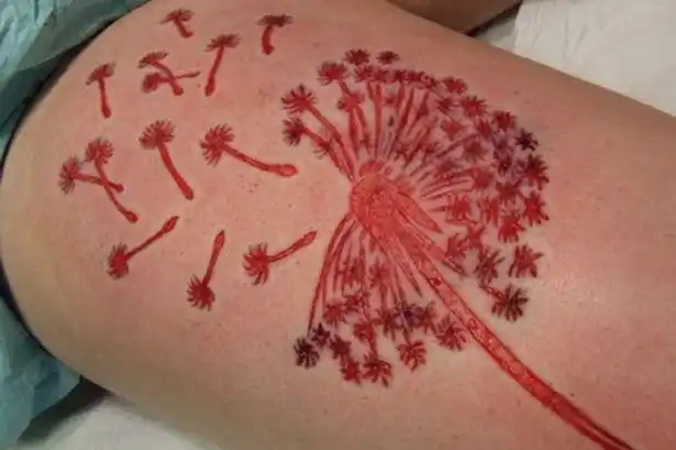 残忍的艺术肉雕纹身悄然流行