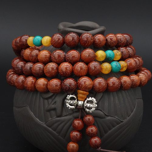 小叶红檀 铁木豆猫眼紫檀木108颗佛珠手链手串小叶紫檀情侣款包邮