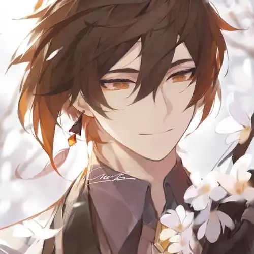 原神动漫男头 钟离 原神头像